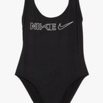 Nike ππ U-Back One-Piece Swimsuit ~ Jet Black Large L NWT Photo 3