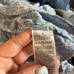 Old Navy  Scoop‎ Neck Short Sleeve Ruffle Blue White Embroidered Floral Dress M Photo 8