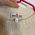 American Giant Chunky cropped crew sweater in creme white Size M Photo 4