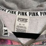 PINK - Victoria's Secret  Gray Tropical 1/4 Zip Pullover Sweater XS Photo 3