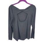 Athleta Womens Long Sleeve Shirt Pullover Cutout Back Stretch Gray Size XS Photo 1