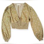 Urban Outfitters Floral V-Neck Crop Top Photo 0