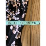 Torrid Cold Shoulder Floral Sun Dress Size 1 Black Pink Long Sleeve Flare Beach Photo 3