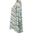 cj banks 3X-Large Top Striped Stretch Ribbed 3/4 Sleeve Boat Neck Soft Hi-Low Photo 3