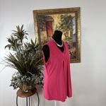 Susan Lawrence  Women’s Sleeveless Cowl Neck Blouse XL Hot Pink Stretch Pullover Photo 2
