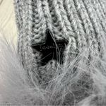 Jocelyn Faux Fox Knit Fingerless Mittens OS Light Gray $55 Photo 2