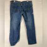 Shorty Jeans Women Boho Butterfly Lace Appliqué Crop Distressed Fray Hem Sz 15 Blue Photo 1