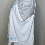 Bongo White and Blue Embroidered Stitching Women's Tank Top XL Photo 6