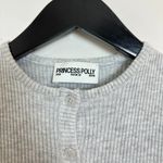 Princess Polly Suzu Knit Top in Grey Size US 8 Photo 5