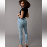 American Eagle  Next Level Curvy High-Waisted
Ripped Jegging SIZE: 18 Short Photo 1