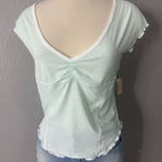 Free People Block Me Tee, Mint Green, M Photo 0