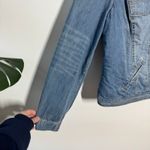 Ruff Hewn  90s Y2K Faux Fur Collar Denim Jacket Women L Blue Western Sherpa Lined Photo 2