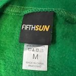 Fifth Sun Women's SZ M emerald green Ugly Christmas Festive T Rex Santa Sweatshirt pullover Photo 2