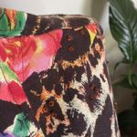 Candy Couture Cotton button embellished Jacket Light Animal Print Floral Size XL Brown Photo 3