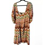 Ashley Stewart Women's Square Neck Printed Gauze Dress Size 18/20 Oversized NWT Photo 2