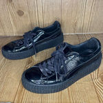 Puma Fenty x Rihanna Round Creeper Black Faux Leather Platform Shoe Sneakers 9.5 Photo 0