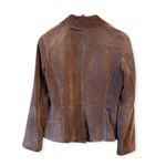 Singrid Olsen Women Suede Collared Button Down Jacket Sz Small Brown Photo 1