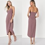 Lulus  Reinette Mauve Purple Midi Dress Party Cocktail Wedding Bridesmaid Size XL Photo 1