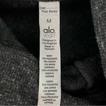Alo Yoga  Gray Athletic Hoodie Mesh Stripe Athleisure Workout Sweatshirt Size M Photo 5