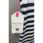 NWT Colors Of Aurora Strapless Black & White Stripes Dresses. Size Medium Photo 4
