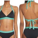 Dries Van Noten  Gioia Black‎ Green Triangle Swim Bikini Top Photo 1
