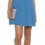 Alice + Olivia  Fletcher Blue‎ Silk Racerback Exposed Zipper Dress Size XS Photo 0