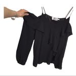 Vava by Joy Han Sexy Black Ruffle top  M cold shoulder Photo 2