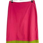 Basil & Maude Pink And Green Floral Skirt Size 6 Embroidered Flowers Ruffle Photo 3