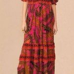 Farm Rio  Croco Short Sleeve Maxi Dress Printed Vacation Summer New With Tags Photo 0