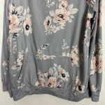 Women's Floral Pullover Hooded Lightweight Sweatshirt Size Small Blue Photo 3