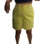 Vintage 90s Crossroads High Waist Denim Shorts Jorts size 26 chartreuse coastal Photo 3