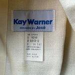 Vintage Kay Warner Blazer & Skirt Set Cream 14 Photo 8