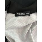 Chic Me  Black & White Geometric Print V Neck Midi Sheath Dress Womens Size Medium Photo 5