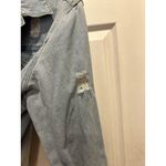 Trademark Brooklyn Cloth Distressed Denim Jacket Light Wash Blue Womens Medium Photo 7