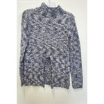 Forever 21 White Blue Women's Chunky Mock Neck Sweater - Size Large Photo 3