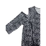 Vince Camuto  2X Black White Print Cold Shoulder Dress Sheer Back Keyhole Detail Photo 4