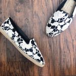 Cole Haan • Palermo lace espadrilles flats slip on loafers black leather cream Photo 0