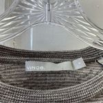 Vince . 100% wool grey striped long sleeve sweater women's medium Photo 4