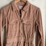 J.Crew  Zip-front cinched corduroy tan dress Photo 4