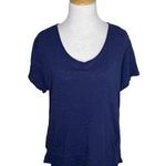 Habitat  Navy Blue 100% Cotton Short Sleeve T-Shirt Top Size Small womens Photo 0