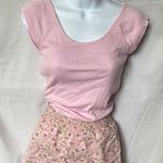 Make + Model Pink Floral Top and Shorts pajama set Photo 0