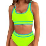 Beats Women's Tie Back Padded High Cut Bralette Bikini Photo 4