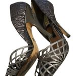 Badgley Mischka black Silver Shoes heels size 7.5 Photo 6