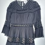 Cinq à Sept Octavia Black Lace Tiered Mini Dress 4 Photo 5