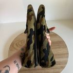 Veronica Beard Pony hair Green Camo Print Almond Toe Flat Shoe 38/8 Photo 2
