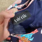 fab'rik  Navy Blue Pink Floral Halter Romper Photo 6
