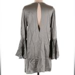 Alexis  Revolve Melany bell sleeve keyhole back mini dress silver Photo 2