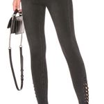 Revolve Lace Up Detail High Waisted Stretch Skinny Jeans Photo 5