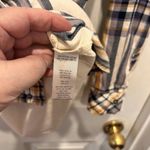 Natural Reflections  Top Women’s XL Ivory Plaid Embroidered Button Up Boho Cotton Photo 7