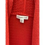 Coldwater Creek  Orange Knit‎ Open Cardigan Sweater Vest size small Photo 1